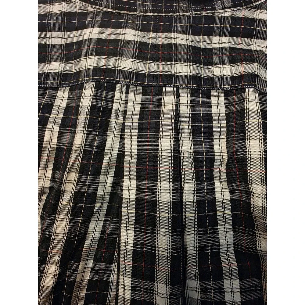 Ralph Lauren Mens Classic Fit Plaid Button Down Shirt Black White Navy 15 32/33